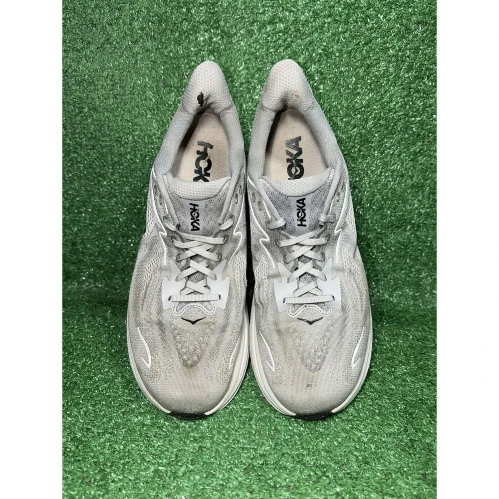 Hoka One One Clifton 10 Men Size 11.5 D Grey Road Running Shoes Comfort Sneakers